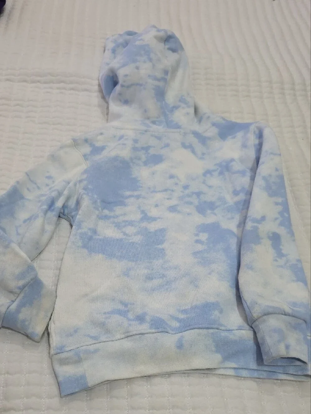 Ralph Lauren Tie-Dye Polo Bear Hoodie - Light Blue/White